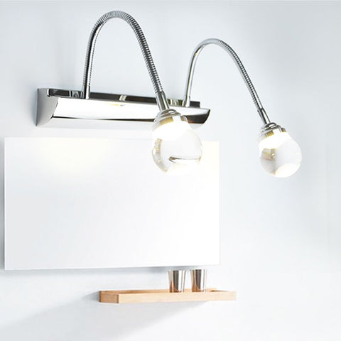 Adjustable Gooseneck Wall Light with Two or Three Light Heads for Indoor Spaces