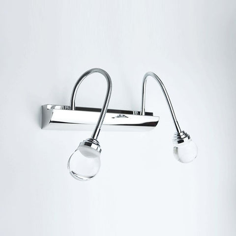 Adjustable Gooseneck Wall Light with Two or Three Light Heads for Indoor Spaces