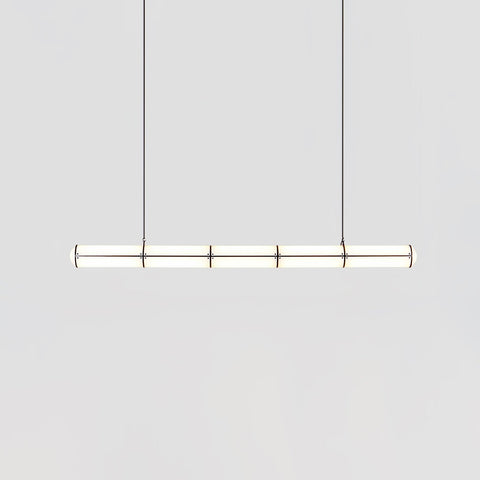 Endless Linear Pendant Light with Cylindrical Acrylic Shade