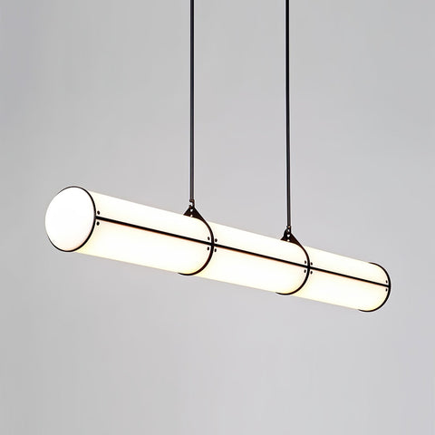 Endless Linear Pendant Light with Cylindrical Acrylic Shade