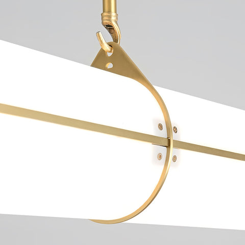 Endless Linear Pendant Light with Cylindrical Acrylic Shade