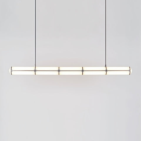 Endless Linear Pendant Light with Cylindrical Acrylic Shade