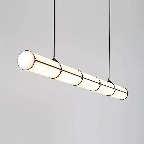 Endless Linear Pendant Light with Cylindrical Acrylic Shade