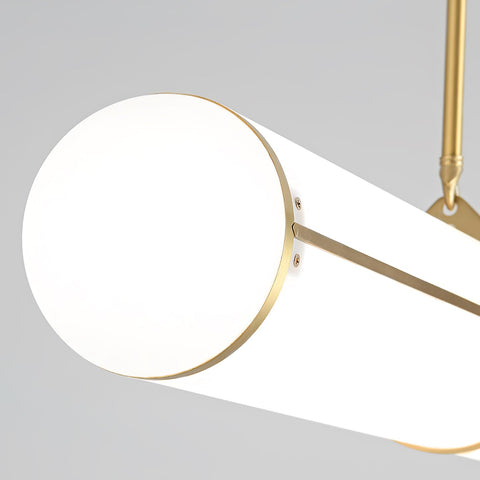 Endless Linear Pendant Light with Cylindrical Acrylic Shade
