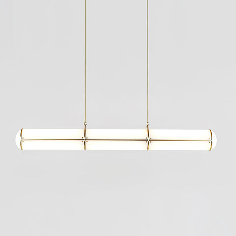 Endless Linear Pendant Light with Cylindrical Acrylic Shade