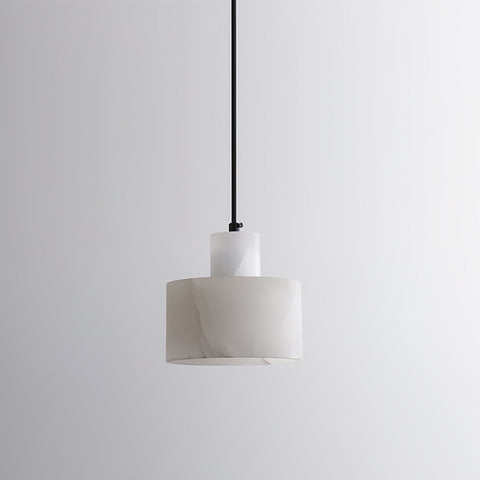 Pendant Light with Stepped Alabaster Cylinders and Cluster Options