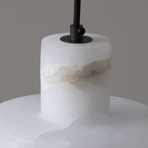 Pendant Light with Stepped Alabaster Cylinders and Cluster Options