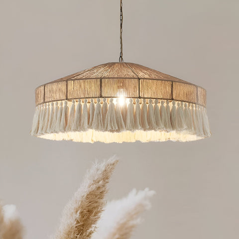 Chandelier with Hemp Rope Tassels