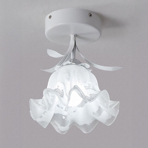 Glass Flower Ceiling Light with Petal Shade
