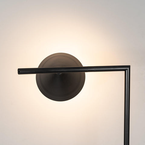 Floor Lamp with Adjustable Cone Shade and Marble Base