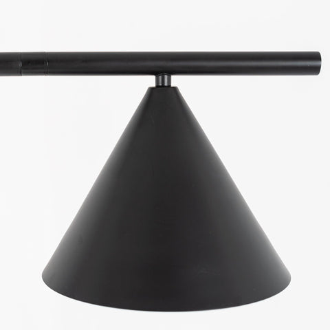 Floor Lamp with Adjustable Cone Shade and Marble Base