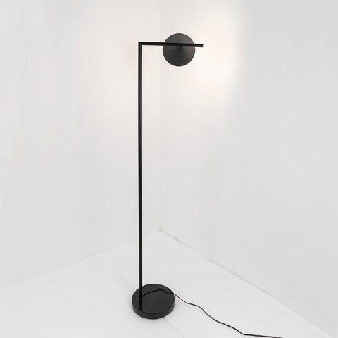 Floor Lamp with Adjustable Cone Shade and Marble Base
