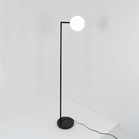 Floor Lamp with Adjustable Cone Shade and Marble Base