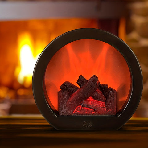 Flame-Effect Table Lamp for Decorative Ambient Lighting