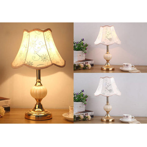 Table Lamp with Traditional Floral Shade