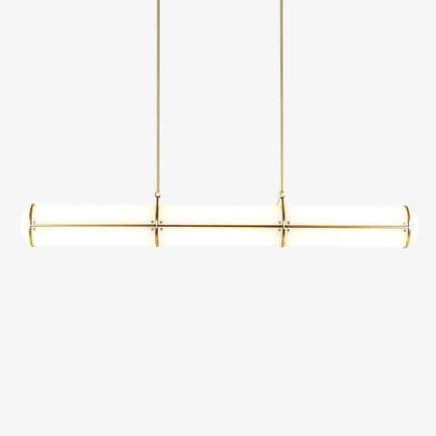 Endless Linear Pendant Light with Cylindrical Acrylic Shade