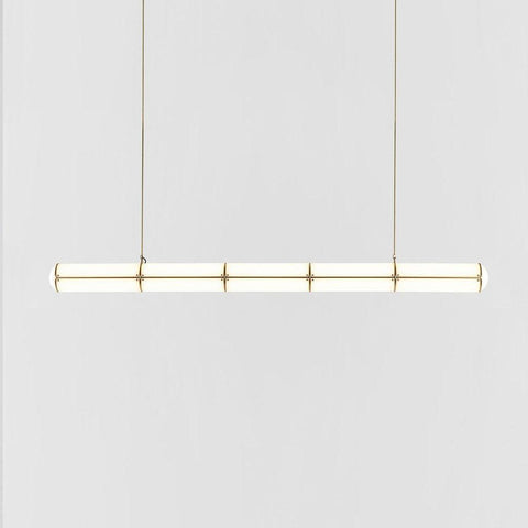 Endless Linear Pendant Light with Cylindrical Acrylic Shade