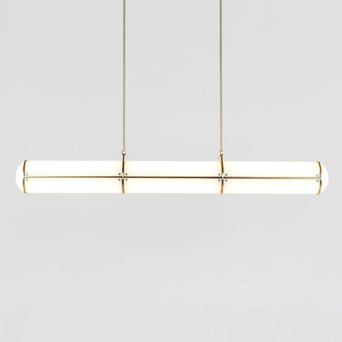 Endless Linear Pendant Light with Cylindrical Acrylic Shade