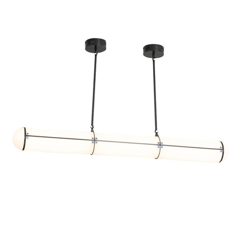 Endless Linear Pendant Light with Cylindrical Acrylic Shade