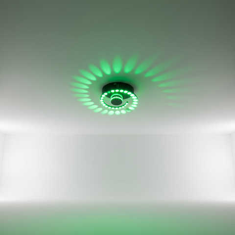 Spiral LED Designer Light with Seven Color Options