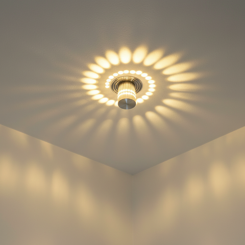 Spiral LED Designer Light with Seven Color Options