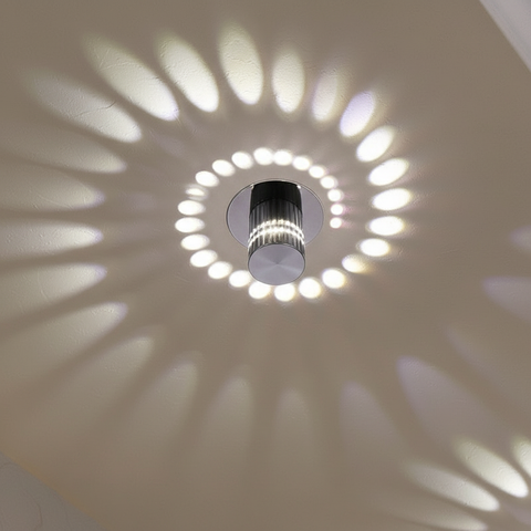 Spiral LED Designer Light with Seven Color Options