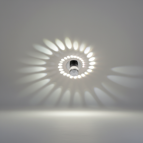 Spiral LED Designer Light with Seven Color Options