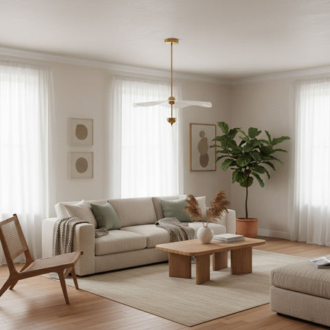 Envolee Double Biscuit Pendant with Sculptural Fabric Shades