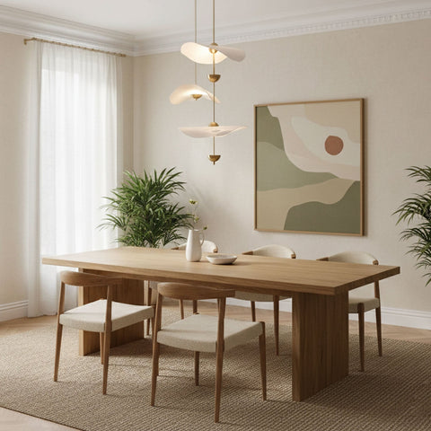 Envolee Double Biscuit Pendant with Sculptural Fabric Shades