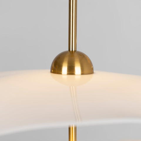 Envolee Double Biscuit Pendant with Sculptural Fabric Shades
