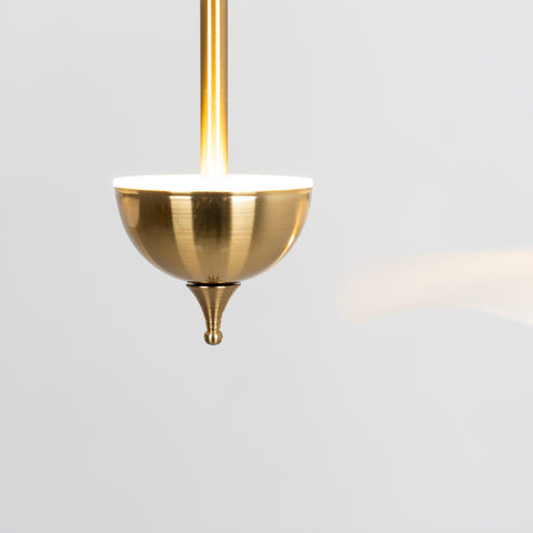 Envolee Double Biscuit Pendant with Sculptural Fabric Shades