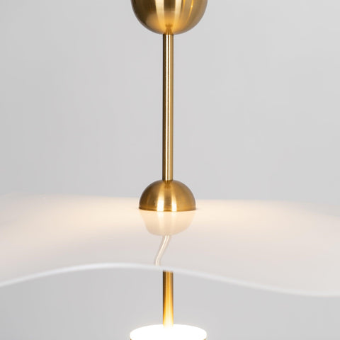 Envolee Double Biscuit Pendant with Sculptural Fabric Shades