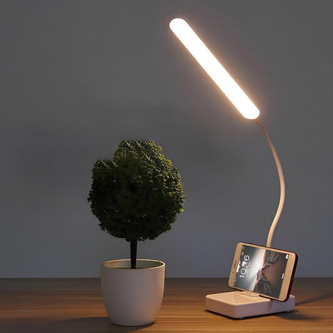 Flexible LED Desk Lamp with Rechargeable or Plug-In Power