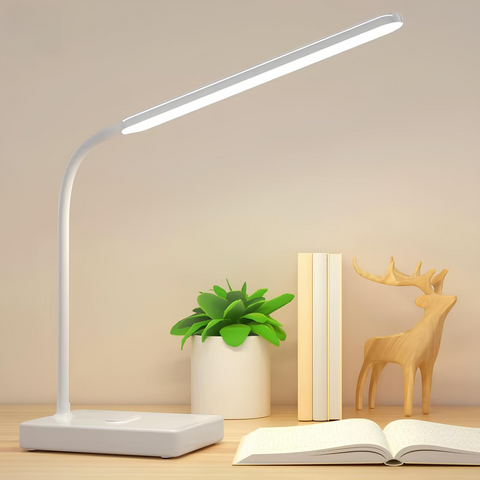 Flexible LED Desk Lamp with Rechargeable or Plug-In Power