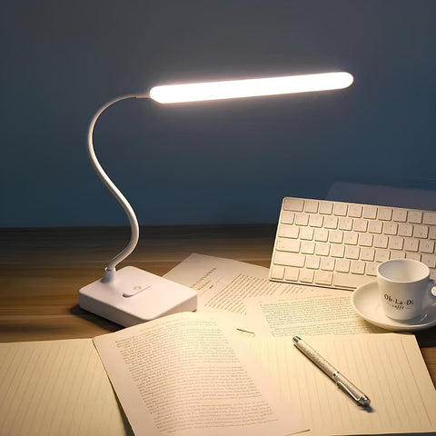 Flexible LED Desk Lamp with Rechargeable or Plug-In Power