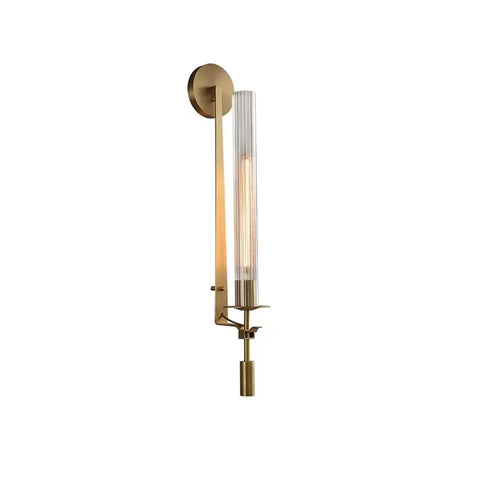 Fontanelle Wall Sconce with Ribbed Glass Cylinders