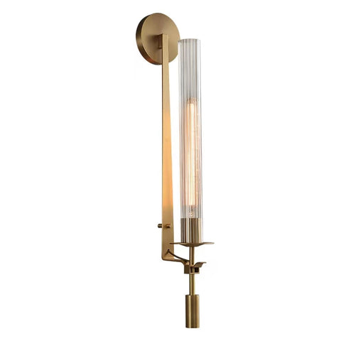 Fontanelle Wall Sconce with Ribbed Glass Cylinders