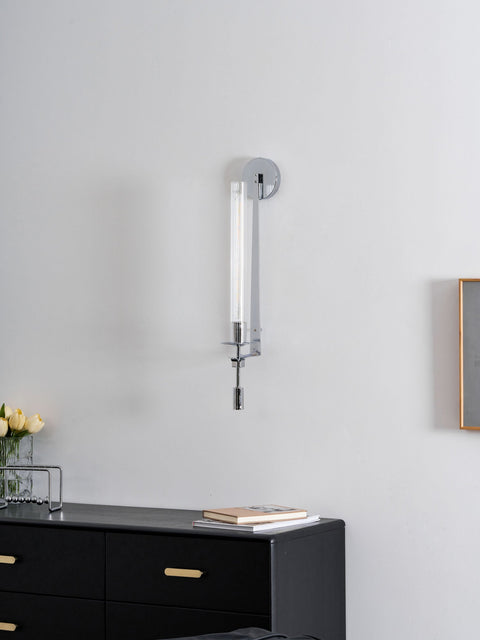 Fontanelle Wall Sconce with Ribbed Glass Cylinders