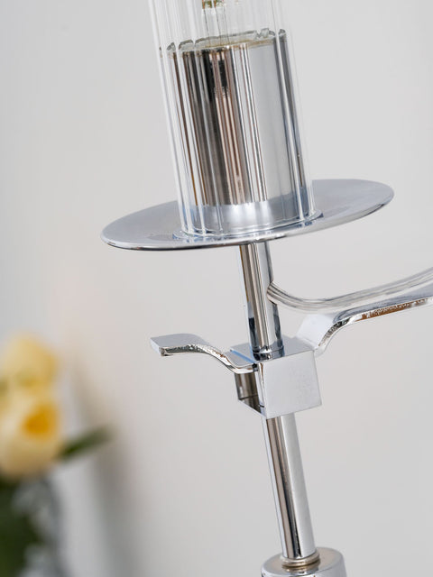 Fontanelle Wall Sconce with Ribbed Glass Cylinders