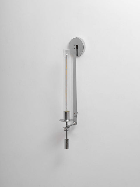 Fontanelle Wall Sconce with Ribbed Glass Cylinders