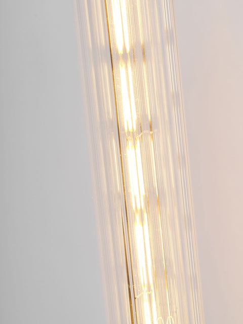 Fontanelle Wall Sconce with Ribbed Glass Cylinders