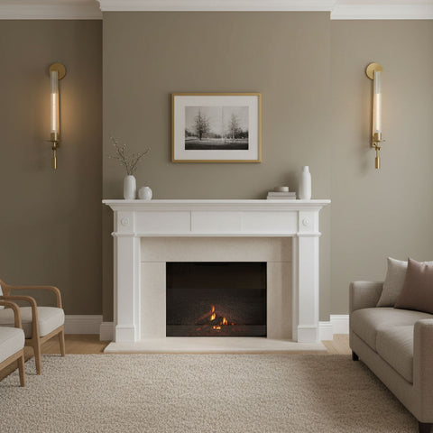 Fontanelle Wall Sconce with Ribbed Glass Cylinders