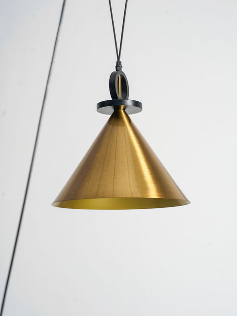 Geometric Multi-Pendant Chandelier with Adjustable Drops