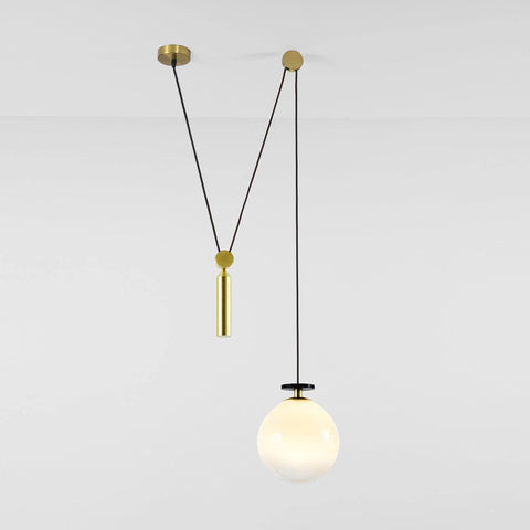 Geometric Multi-Pendant Chandelier with Adjustable Drops