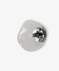 Glass Wall Sconce with Metal Frame and Sculptural Shade — product view