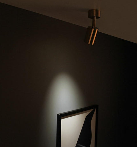 LED Ceiling Spotlight with Adjustable Head and Plated Metal Finish