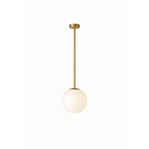 Sculptural Multi-Arm Chandelier with Opal Glass Globes