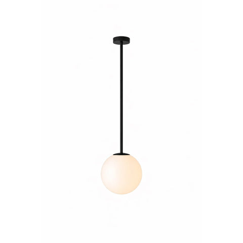 Sculptural Multi-Arm Chandelier with Opal Glass Globes