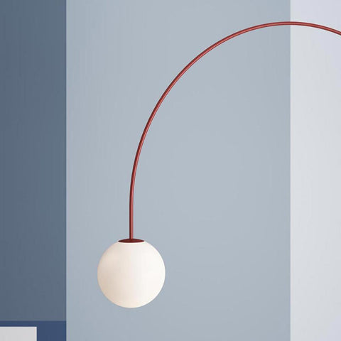 Sculptural Multi-Arm Chandelier with Opal Glass Globes