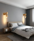 Hand-Shaped Rope Wall Sconce with Exposed Bulb Holder — product view